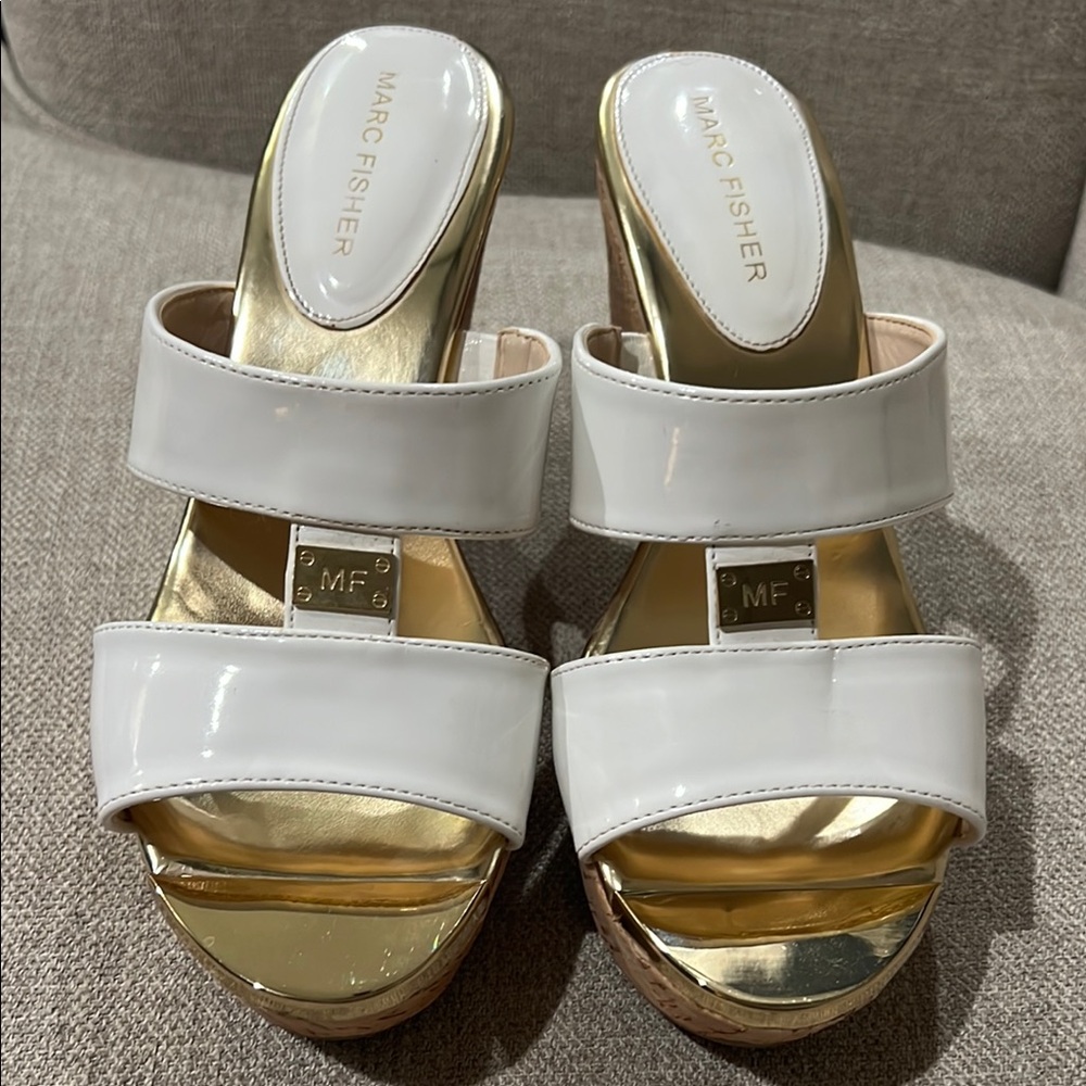 Marc Fisher White Mules